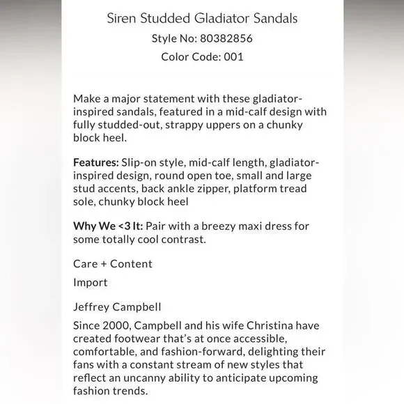 Jeffrey Campbell Black and Silver Gladiator Sandals/ size 8 - Picture 9 of 11